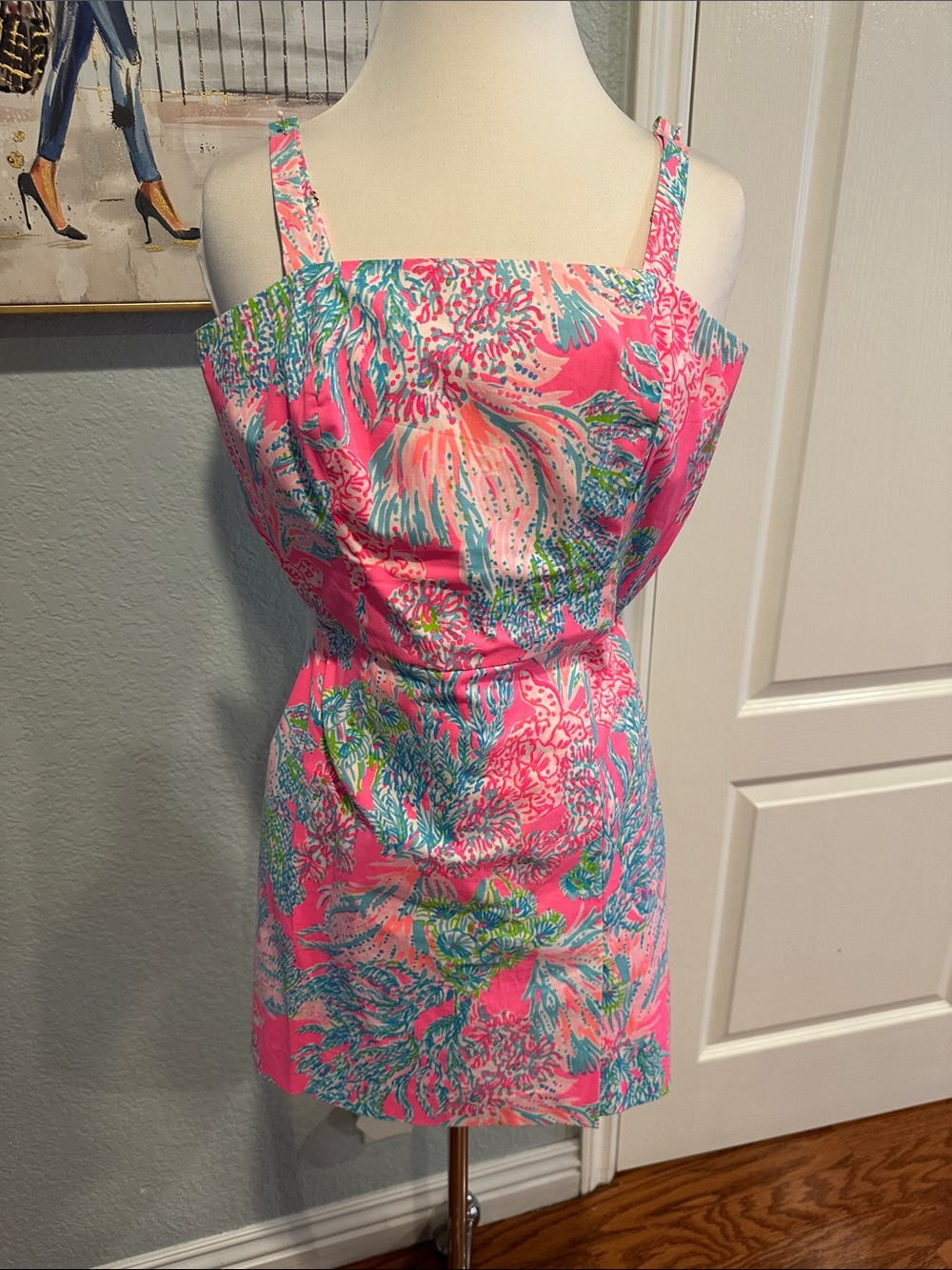 Lilly Pulitzer Sz 2 Pink Tropical Floral Sleeveless Romper • NEW!